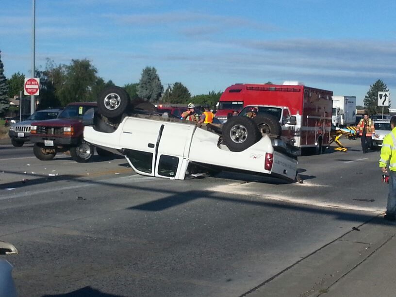Truck Flips After Driver Falls Asleep Behind Wheel NBC Right Now/KNDO