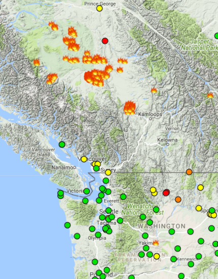 Smoke in northern WA coming from large BC fires - NBC Right Now/KNDO ...
